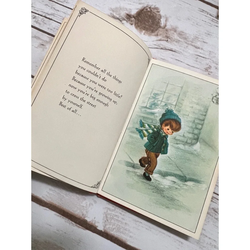 Hallmark Book The Magic of Growing Up Orange Vintage Hardcover Small 6x4in